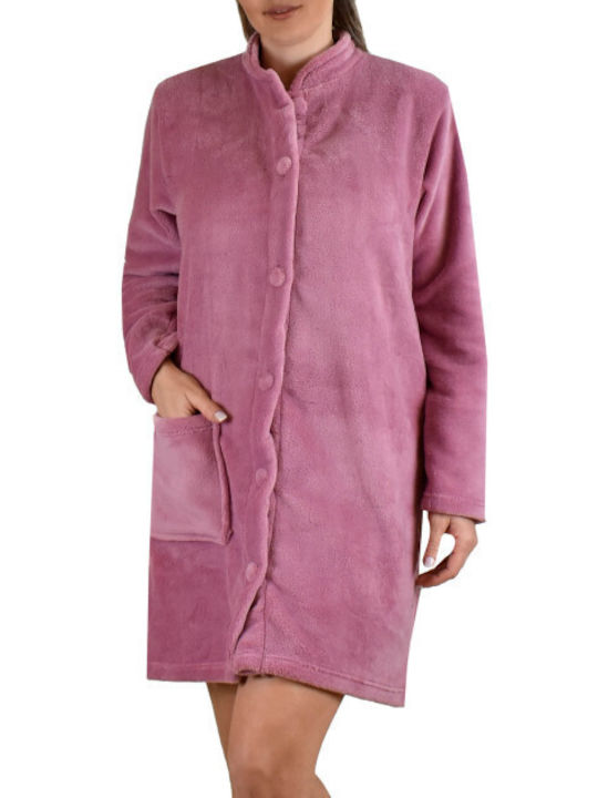 Koyote Winter Women's Fleece Robe Pink