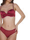 Comfort Set de Lenjerie Sutien cu Alunecare Bordeaux