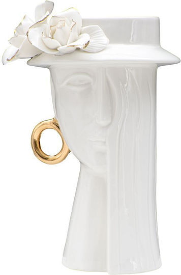 Mauro F Vase Porzellan Gold Abmessung 15xY23.5cm