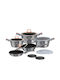 Berlinger Haus Moonlight Collection Σετ Μαγειρικά Σκεύη από Χυτό Αλουμίνιο Moonlight με Επίστρωση από Πέτρα 13τμχ