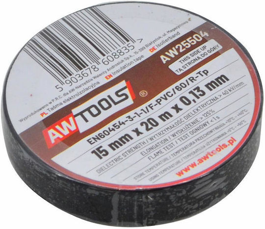 AWTools Insulation Tape 19mm x 20m Black