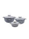 Klausberg Pots Set of Aluminum with Ceramic Coating Grey 3pcs