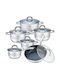 KING Hoff Cookware Set Made of Stainless Steel Inox with Non-stick Coating 6 Pieces