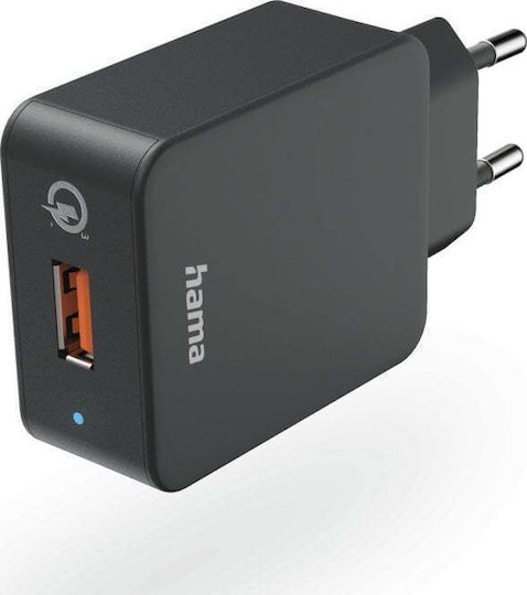 HAMA Încărcător Fără Cablu cu Port USB-A 19.5W Quick Charge 3.0 Negruς (00201641)