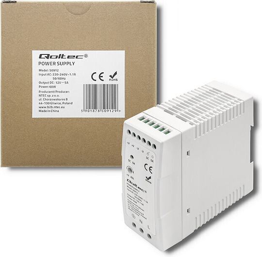 Qoltec Тръбнохранителен блок с изход 12V и мощност 60W 5Спецификация