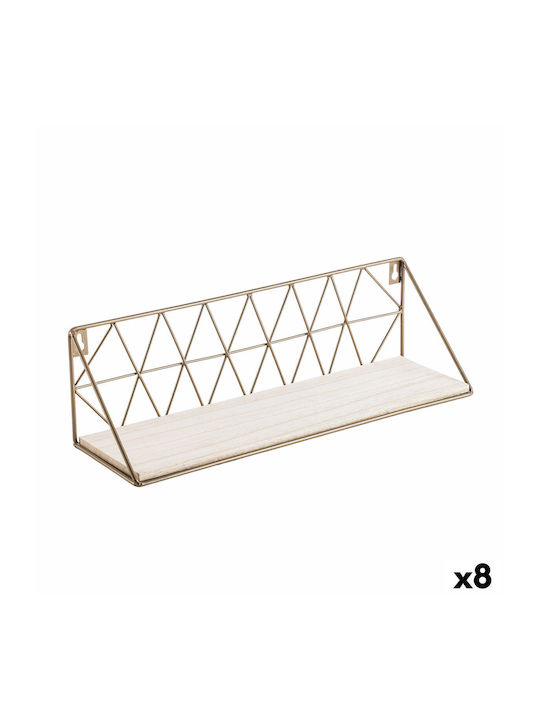 Shelves Wall 8pcs 40x12x12cm Gold