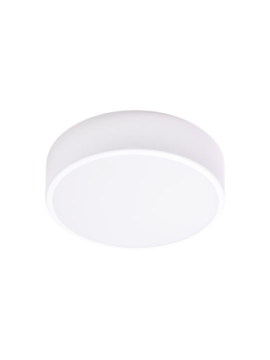 Orno Μεταλλική Πλαφονιέρα Οροφής με Ντουί E27 σε Λευκό χρώμα