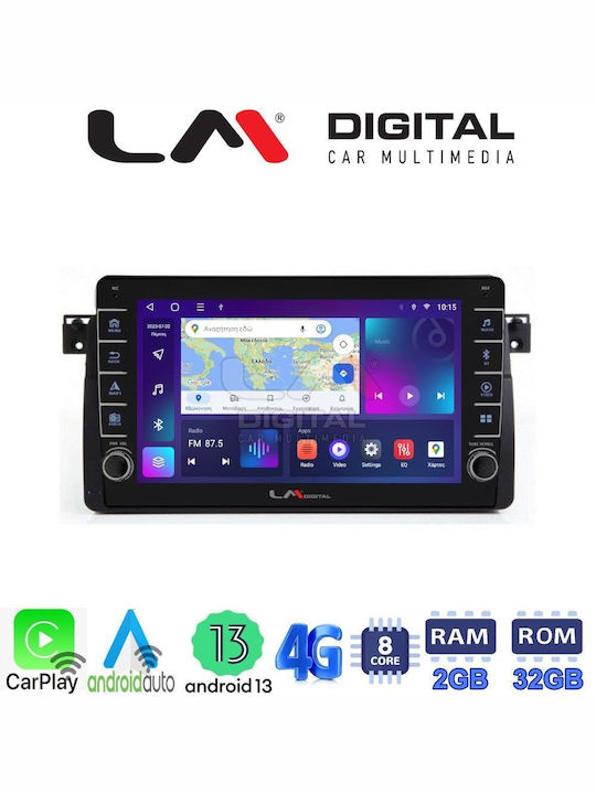 LM Digital Auto-Audiosystem für BMW Serie 3 (E46) 1998>2005 (Bluetooth/USB/WiFi/GPS/Apple-Carplay/Android-Auto)