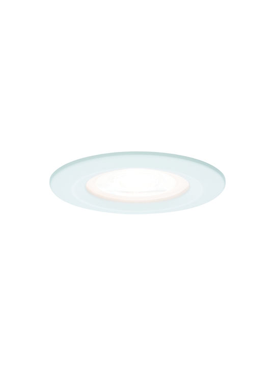 Paulmann Ip44 Χωνευτό Σποτ με Ενσωματωμένο LED και Θερμό Λευκό Φως Λευκό 6x1εκ.