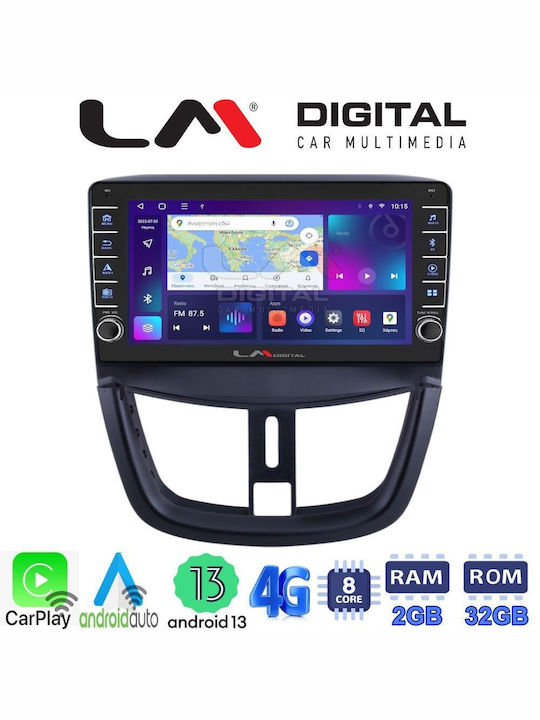 LM Digital Ηχοσύστημα Αυτοκινήτου για Peugeot 207 2007-2013 (Bluetooth/USB/WiFi/GPS/Apple-Carplay/Android-Auto)