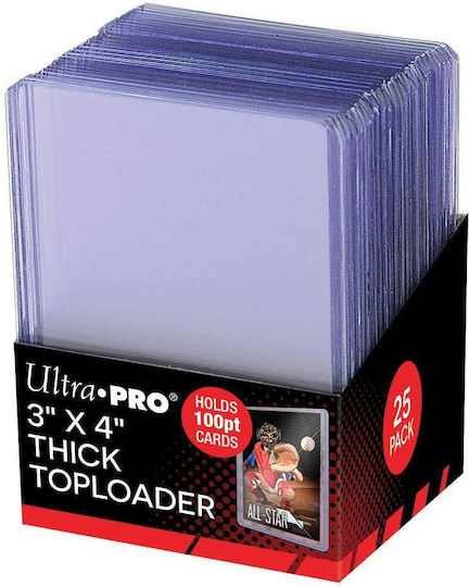 Ultra Pro 3" X 4" Супер Дебел 100pt Toploader Стандартен Размер 25 Бр