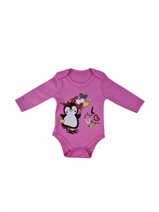 beBio Set Baby Strampler mit Hose Rose