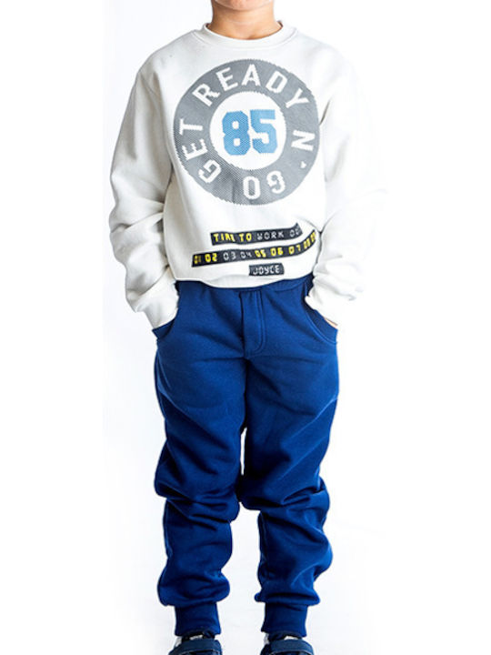 Joyce Kids Sweatpants Set White 2pcs