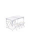 Modernhome Camping Table Set Folding in Case White