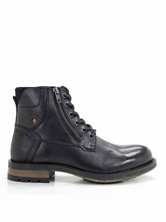 JK London Schwarz Herrenstiefel