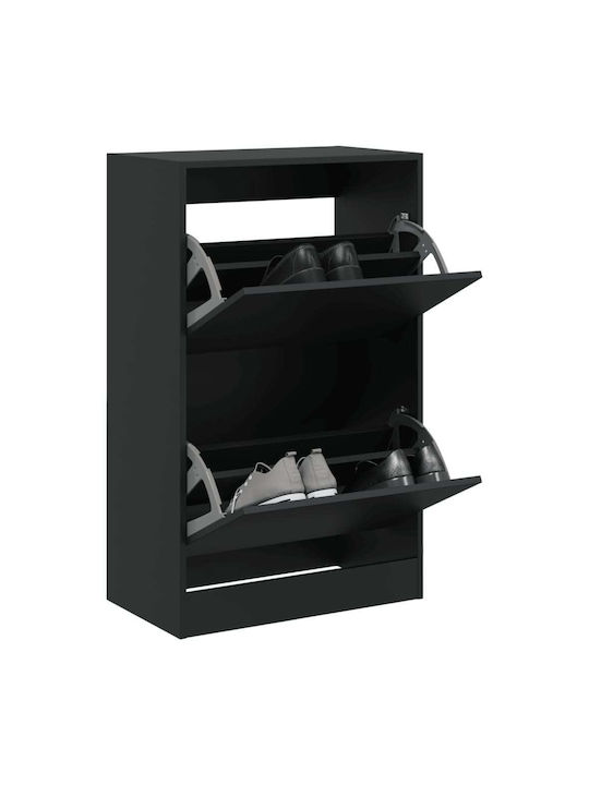 Wooden Shoe Organizer Black 60x34x96.5cm