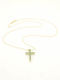 Anagnostakis Damen Gold Kreuz 14K Beidseitig mit Kette