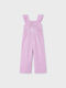 Mayoral Kids Linen Jumpsuit Purple