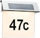 Paulmann Wall Mounted Solar Light House Number 2W with Warm White Light 3000K IP44