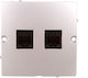 Kontakt-Simon Network-Telephone Socket Front in Gray Color WMUK-0520F2-4011