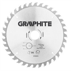 Graphite 57H679 Cutting Disc Wood with 36 Teeth 1pcs