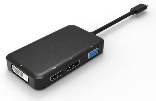 Microconnect USB-C Docking Station με HDMI/DisplayPort 4K Μαύρο (USB3.1CCOM10)