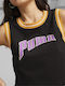 Puma Damen Sportliches Crop Top Ärmellos Black