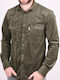 Long-sleeved Corduroy Shirt Khaki