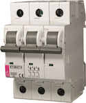 ETI Automatic Circuit Breaker 20A Triple-pole 002145517