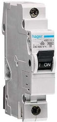 Hager Automatic Circuit Breaker 6A Single-pole MCN106E