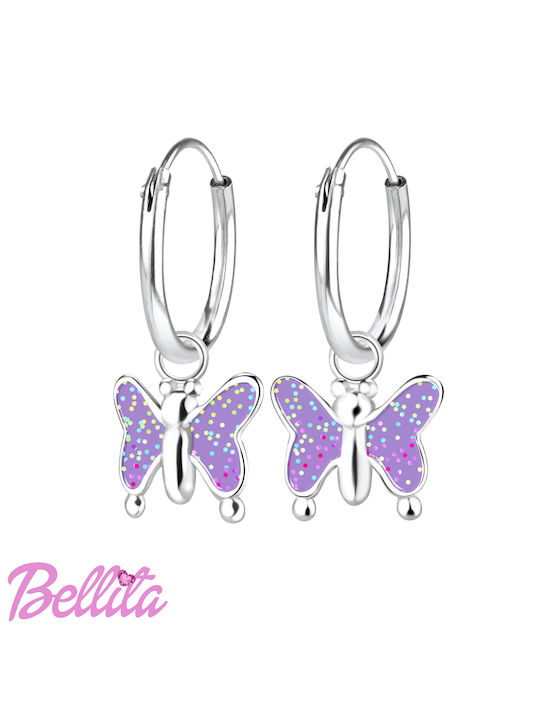 Bellita Hypoallergenic Kids Earrings Butterflies made of Silver