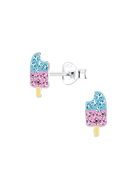 Bellita Hypoallergenic Kids Earrings Studs with Stones made of Silver