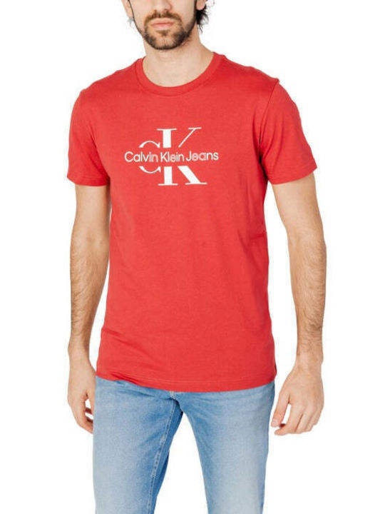 Calvin Klein Tricou pentru bărbați cu mâneci scurte Roșu