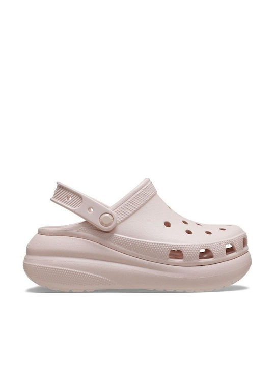 Crocs Classic Crush Γυναικεία Ανατομικά Σαμπό Ροζ