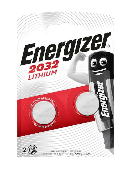 Energizer Μπαταρίες Λιθίου Ρολογιών CR2032 3V 2τμχ