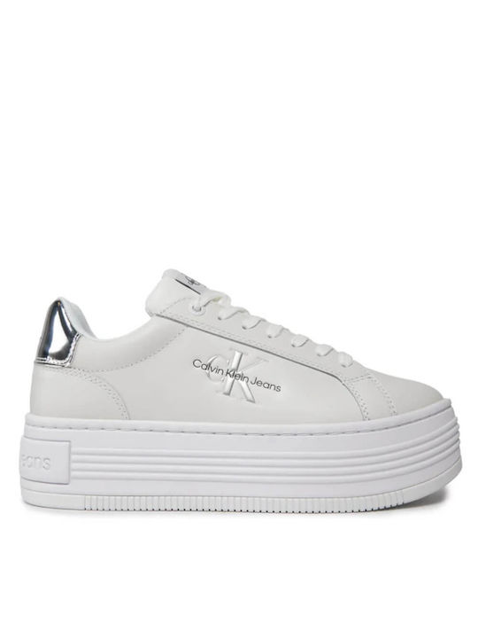 Calvin Klein Bold Platf Γυναικεία Sneakers Bright White / Silver