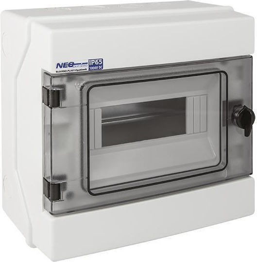 Elektro Plast Wall mounted Waterproof 8-Elements Fuse Box with 1 Row