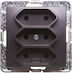 Ospel Triple Walled Power Socket Gray