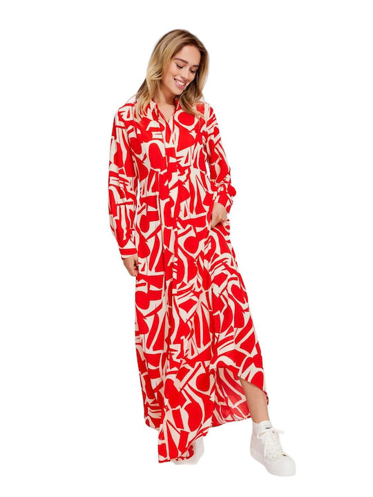 Only Life Maxi Dress Flame Scar Red
