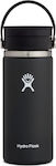 Hydro Flask Wide Mouth Bottle Thermos Stainless Steel BPA Free Black 500ml