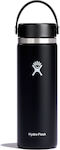 Hydro Flask Wide Mouth Bottle Thermos Stainless Steel BPA Free Black 600ml