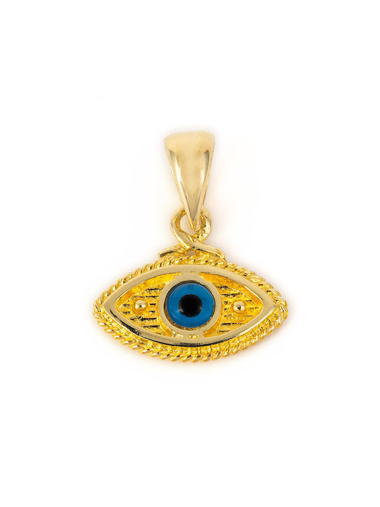 George Art Jewels Charm Talisman Byzantine Eye from Gold 14K