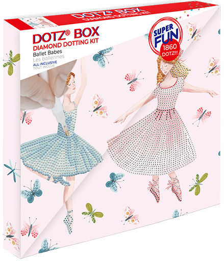 Diamond Dotz Mosaik Ballerinen Diamond Painting Kit mit Rahmen 28x28cm Ballett, Ballerina