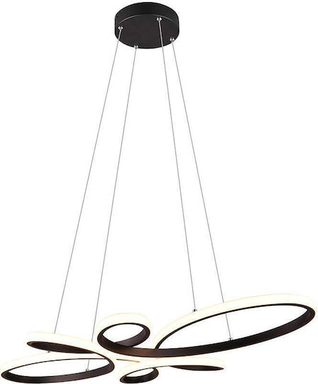 Trio Lighting Κρεμαστό Φωτιστικό Μαύρο LED 83x45x150εκ.