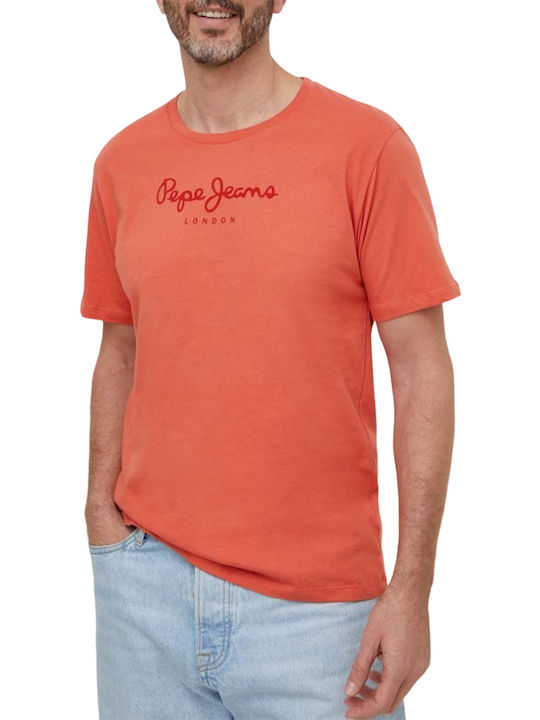 Pepe Jeans Ανδρική Μπλούζα Κοντομάνικη Πορτοκαλί