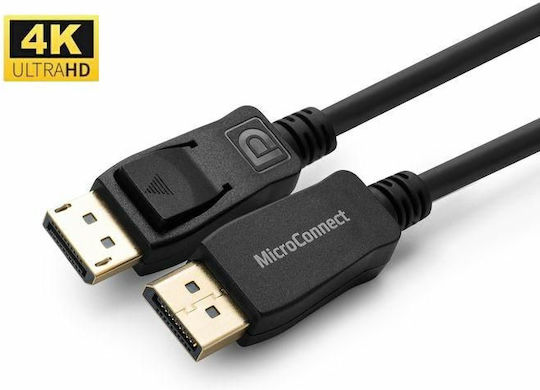Microconnect Cable DisplayPort male - DisplayPort male 10m Μαύρο (MC-DP-MMG-1000)