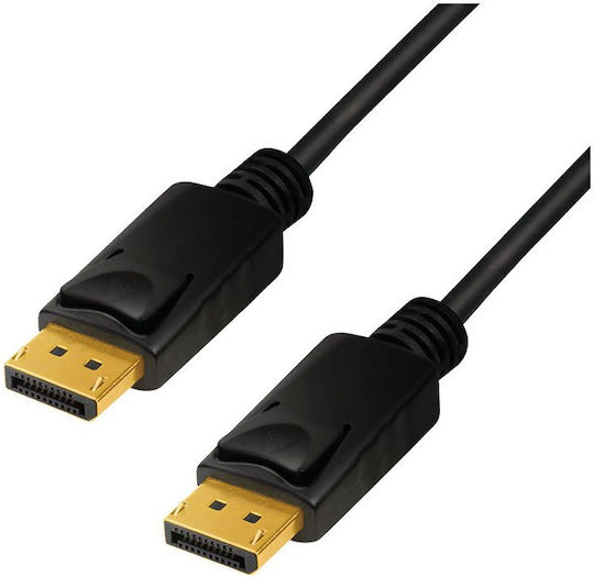 Techly Cable DisplayPort male - DisplayPort male 1m Μαύρο (109269)