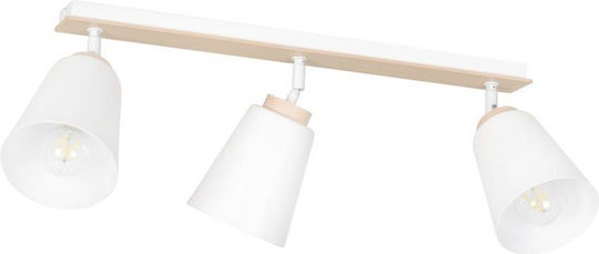 Emibig Triple Spot with Socket E27 in White Color