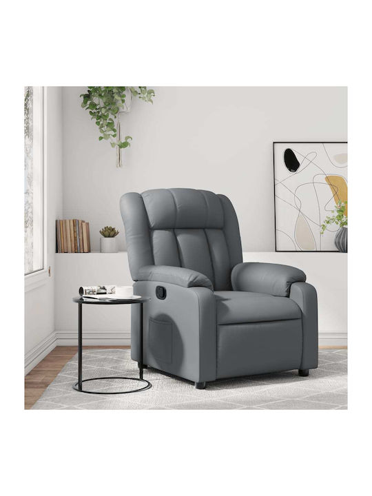 Relaxsessel mit Fußhocker aus Kunstleder Grey 7...