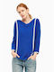 S.Oliver Women's Long Sleeve Sweater Striped Blue